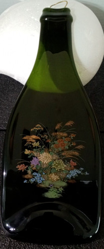 Flat glass bottle wall art - , or